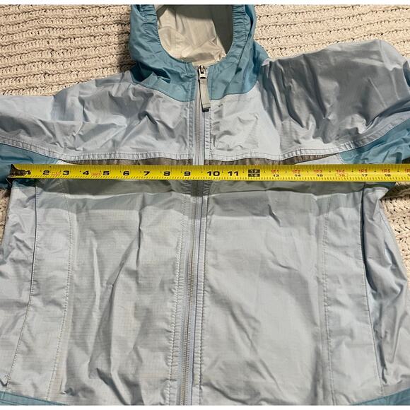 LL Bean Rain Coat Wind Breaker Lightweight Hooded Girls Medium 10-12 Blue 0 BVS1 - Picture 5 of 16